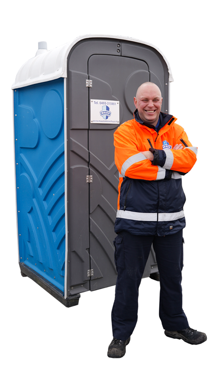 Mobiel toilet huren bouwplaats